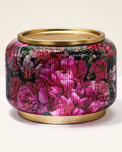 
  Floral Ribbed Glass Pedestal
