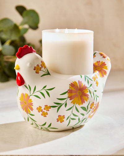 
  Floral Chicken Pedestal

